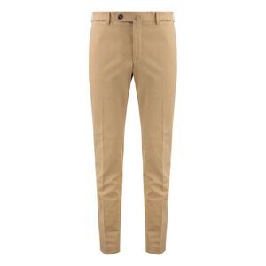 SLOWEAR Men's Cotton Gabardine Tailored Trousers Men Beige Pants